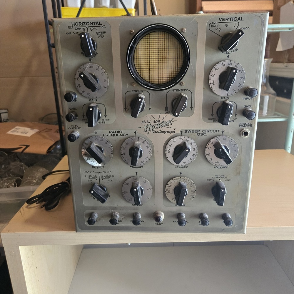 Vintage Hickok Oscillograph 305 Not Tested As Is